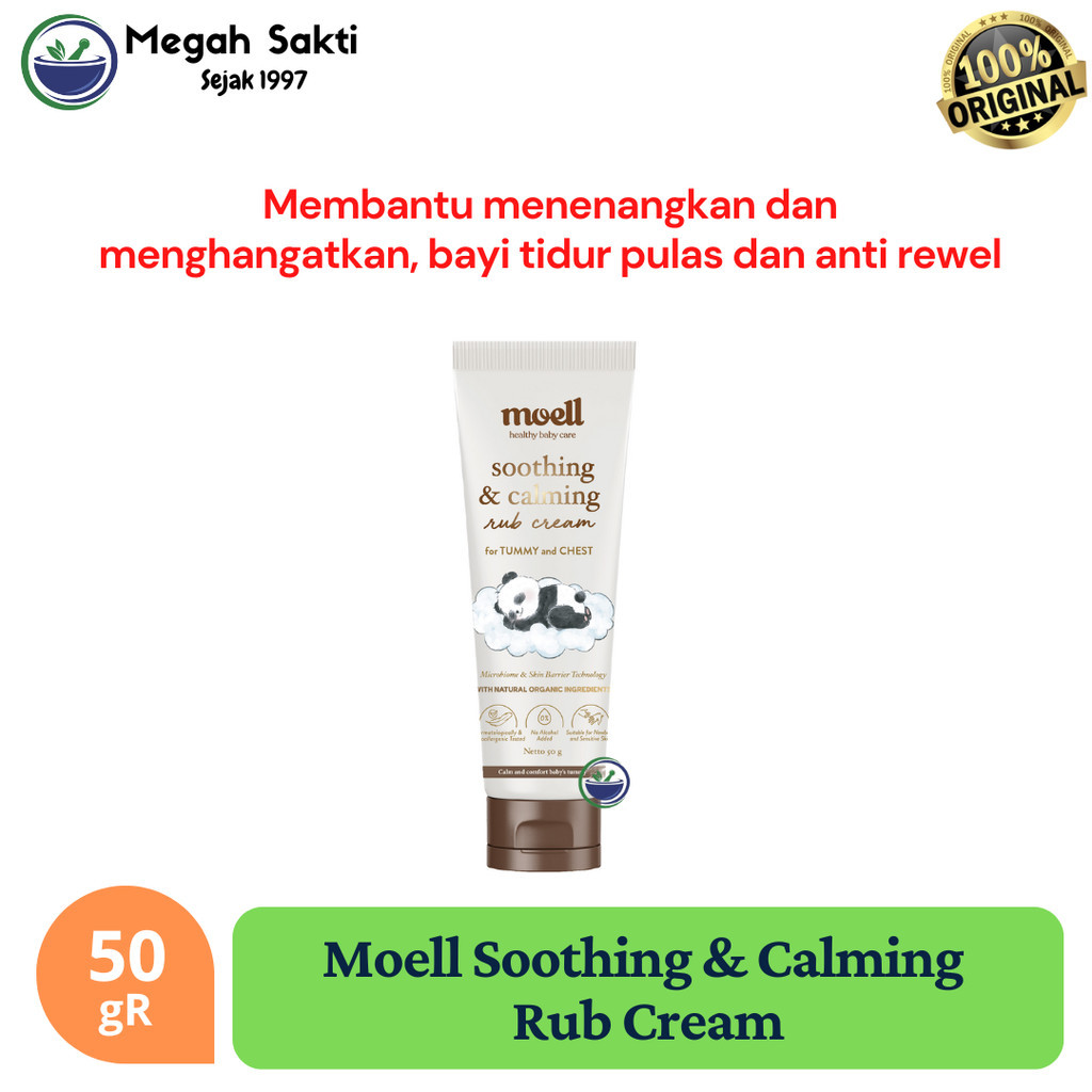 MGS - Moell Soothing & Calming Rub Cream 50gr - With Red Ginger Meningkatkan Kualitas Tidur - Skinca