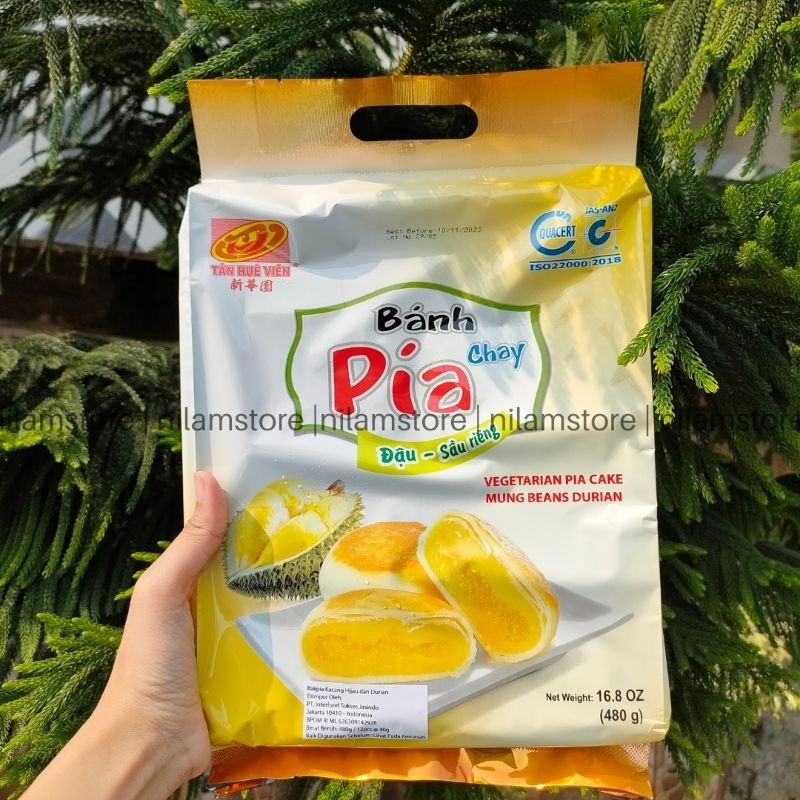 

1 Pack Pia Durian Vietnam isi 12 pcs - Pia Durian Premium isi 12 4 80g Best before 18 Mei 2025