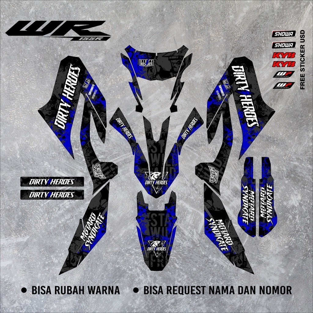 NEW STICKER DECAL YAMAHA WR 155 FULL BODY PREMIUM Dirty Heroes