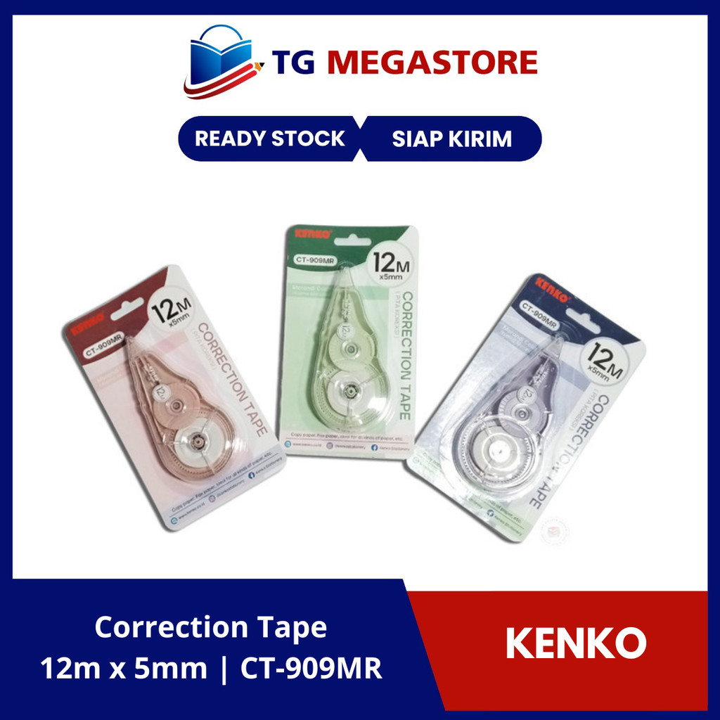 

Correction Tape Kenko 12m x 5mm - CT-909MR