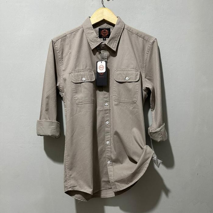 [N E W] FDS ID - Kemeja Pria Kerah Fashion Lengan Panjang Slim-fitting Katun Tuwil Sweding - Milo, M