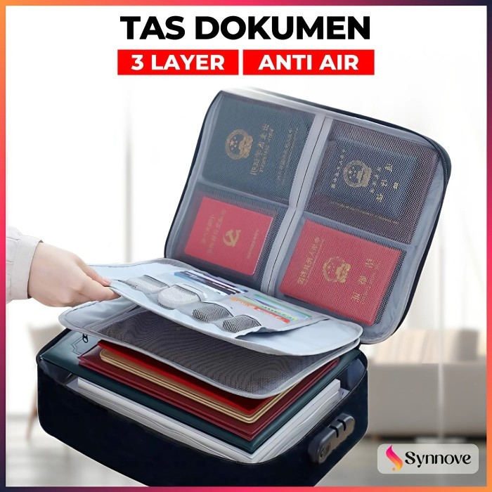 

Tas Dokumen Waterproof Kunci Password Tempat File Dokumen Storage Document Bag Document Organizer