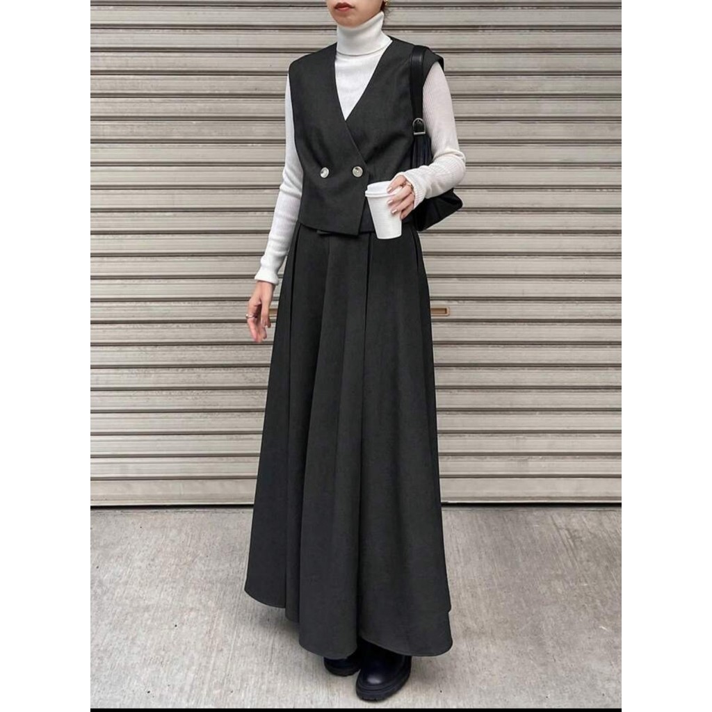 Vest Katun One Set Wanita Rok Ukuran XS-7XL ON67