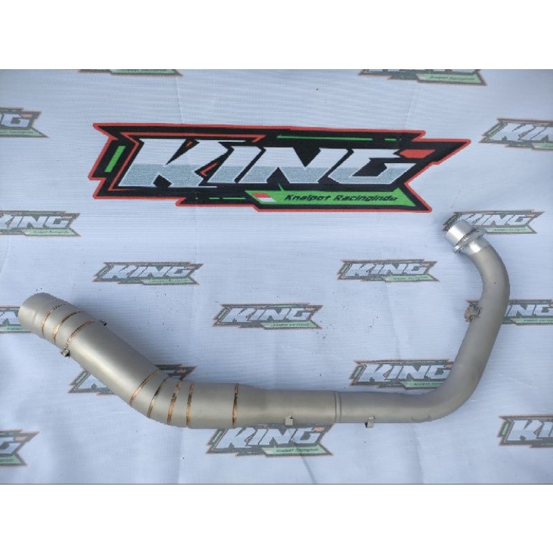 pipa leher knalpot bukan proliner sanblasting titanium vixion satria sonic cbr cb new mx dll