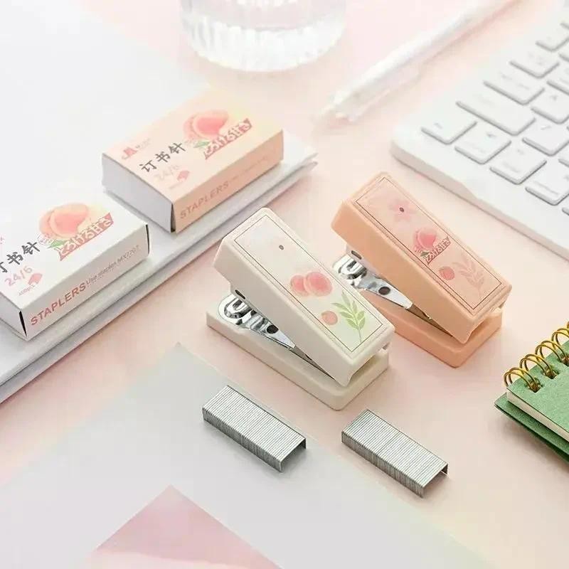 

Mini Stapler Set with 1000pcs 12# Staples Cute Cat Paw Paper Binder Stationery Office Binding Tools School Supplies