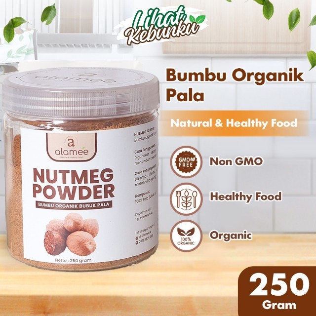 

ALAMEE Pala Bubuk Nutmeg Powder Bumbu Dapur Rempah Murni Asli Tanpa Campuran Organik 250gr LIHAT KEBUNKU