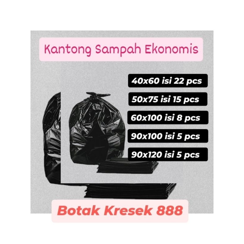 PROMO  PLASTIK SAMPAH / KANTONG SAMPAH PLASTIK EKONOMIS / KANTONG KRESEK SAMPAH PLASTIK / KANTONG SA