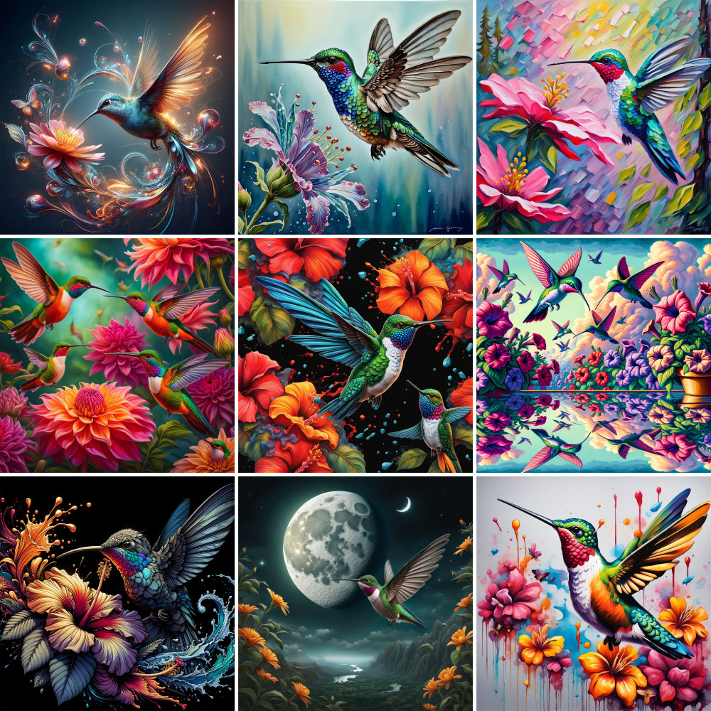 

Bird Hummingbird Painting By Numbers Oil Paint Craft Kits For Adults Decoration Home Personalized Gift Ideas Dropshipping 2023