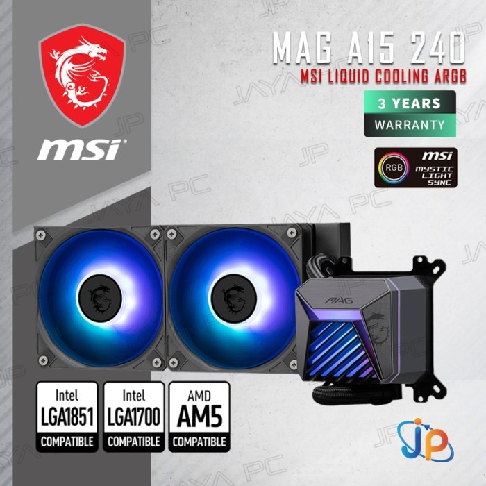 MSI MAG CORELIQUID A15 240 ARGB - CPU Cooler Liquid Fan 240mm