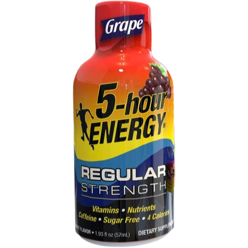 

5 Hour ENERGY Regular Grape Flavour Energy Drink 57ml - Pharma Mart