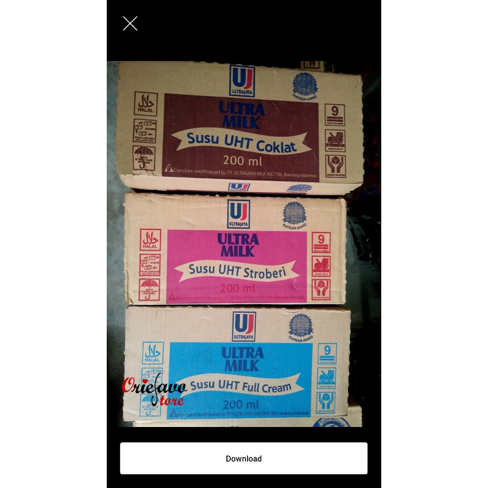 

Ultra 200 ml harga per dus isi 24