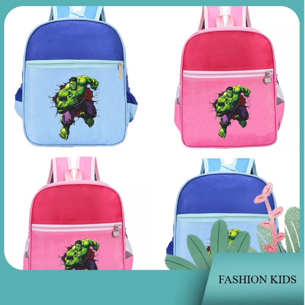 TJB Tas Hulk Ransel Anak Karakter Avengers Backpack Sekolah TK / Paud Unisex Fashion Kids 04