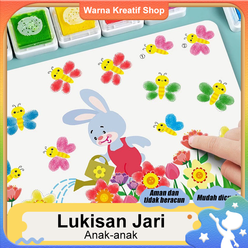 

Finger Painting Colors with Template - Mewarnai Cat Jari Paint - Coloring Sensory Play Motorik / Mainan Edukasi Anak