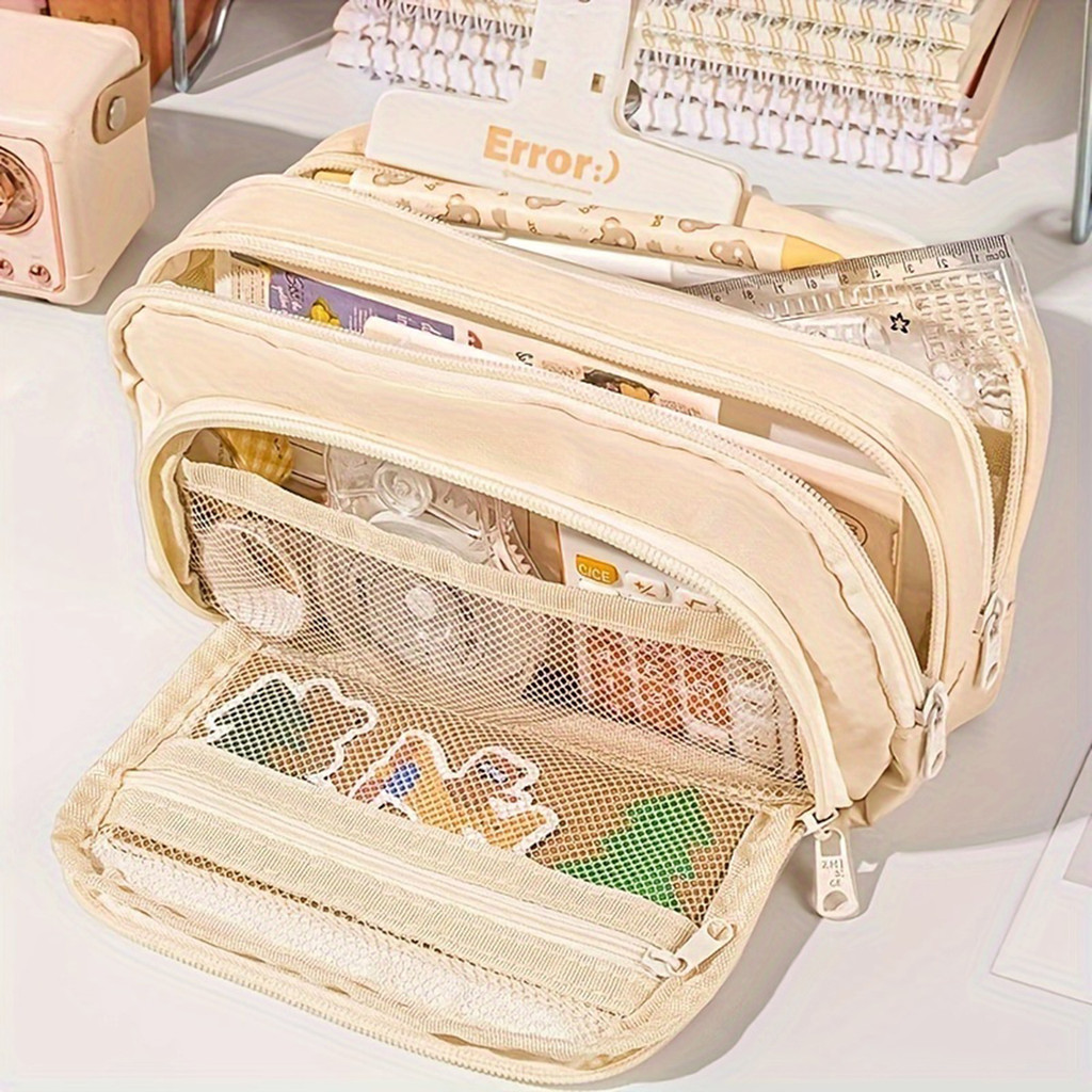 

Kawaii Large Capacity Multi Layer Pencil Case Student Pencil Bag School Stationery Supplies Box And Makeup Storage Bag