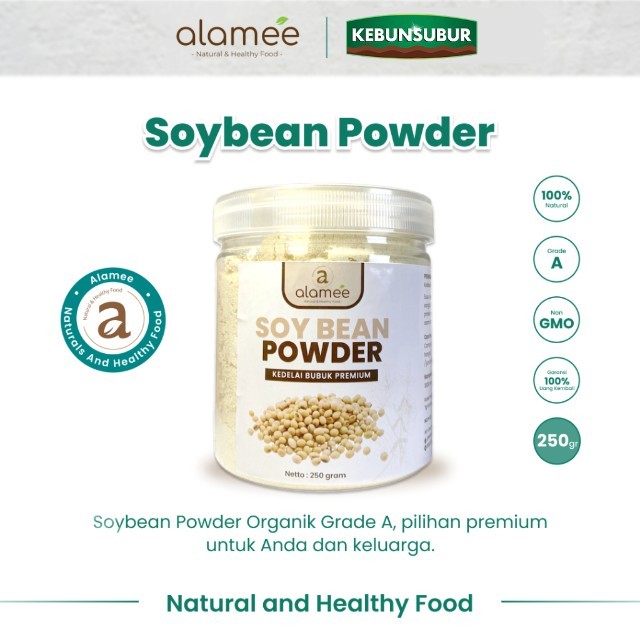 

ALAMEE Soy Milk Bean Powder PREMIUM Bubuk Susu Kacang Kedelai Murni Tinggi Protein Tanpa Gula 250gr kebunsurbur