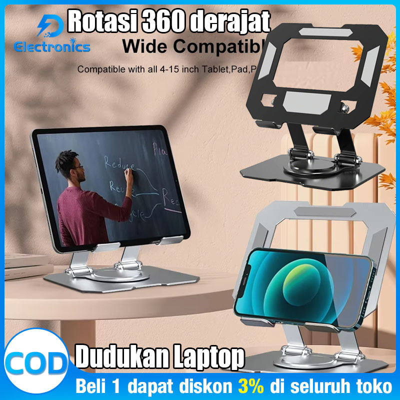 UORRIS Dudukan Laptop Stand Holder Laptop Aluminium Alloy