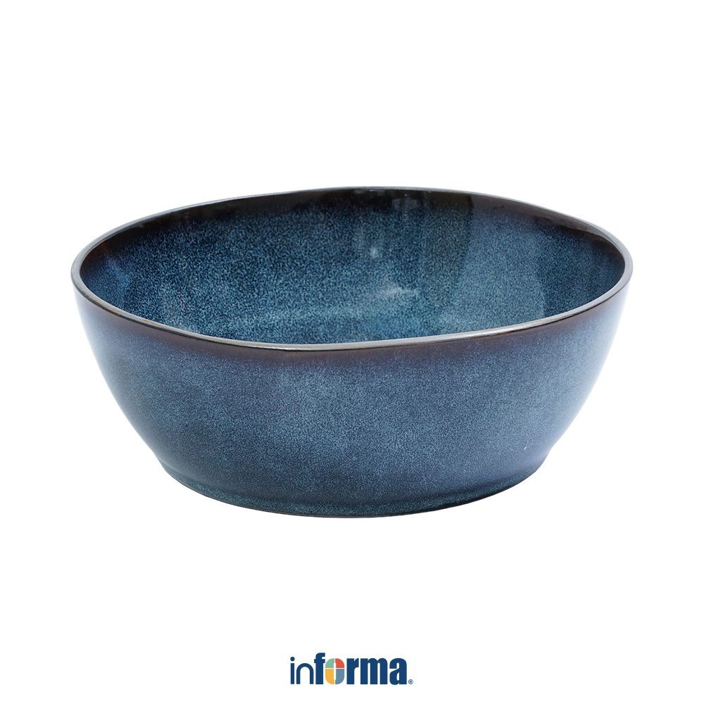 Informa Appetite 22 cm Mick Mangkuk Glaze - Biru Mangkok Makanan Food Grade Wadah Hidangan Bowl Perl