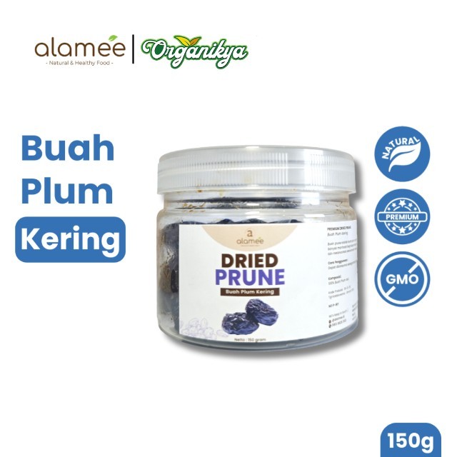 

ALAMEE Dried Prune Cemilan Buah Kering Sehat Buah Plum Kering Rendah Kalori Tanpa Biji PREMIUM 150gr organikya