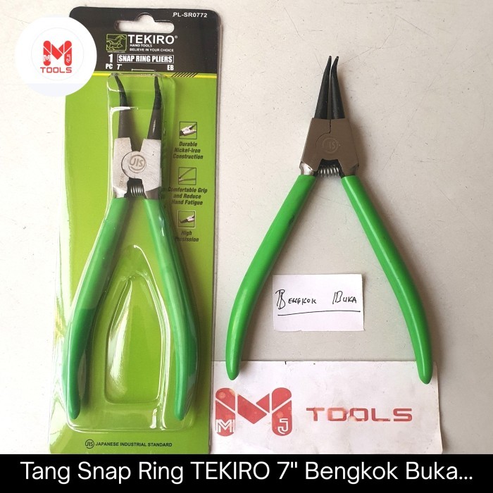 Tang Snap Ring TEKIRO Bengkok Buka 7" - TEKIRO Snap Ring Pliers - Tang Spi TEKIRO - Tang Snap Ring T