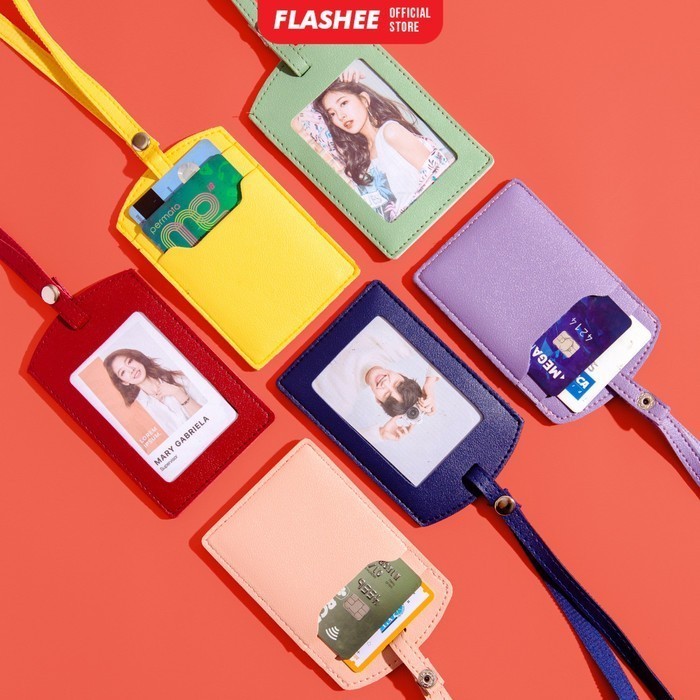 

Name Tag Tali Kancing ID Card Holder Kulit Sintetis Termurah