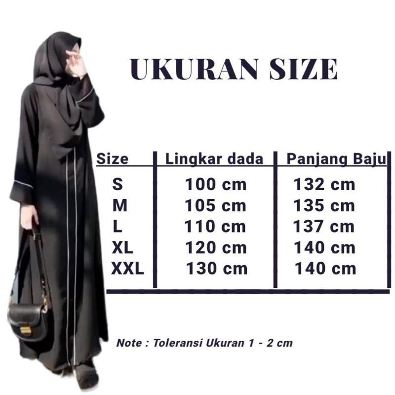 Abaya List Putih Abaya Hitam Umroh MURAH