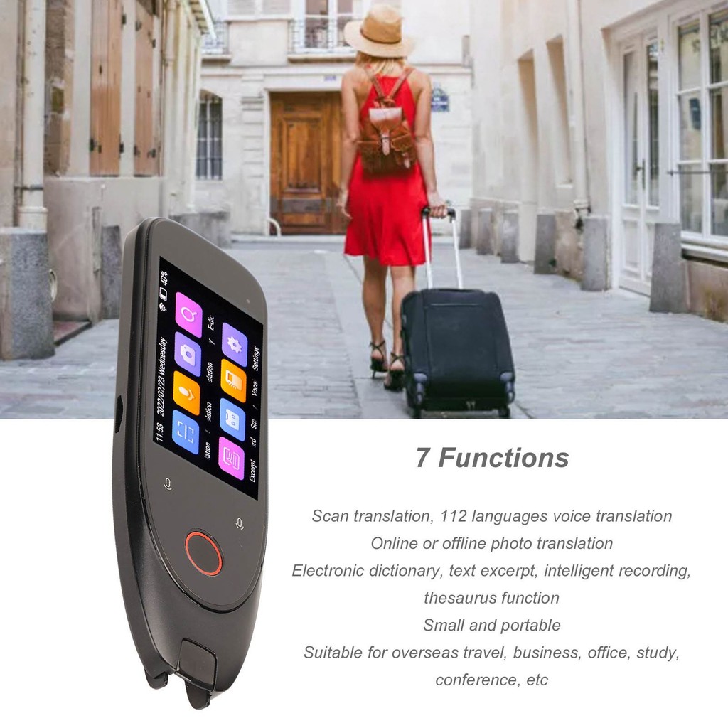

Voice Translator Pen Translation Pen Portable Scanning 112 Language Reading Translator for Voice Text Photo