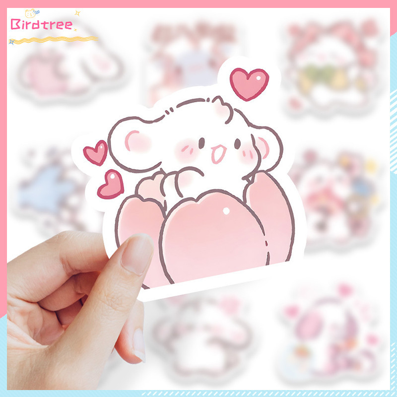

[Readystock❤️COD]Stiker Lucu Kartun Kelinci Merah Muda Stiker Buku Besar Stiker Telepon Dekorasi Laptop Telepon