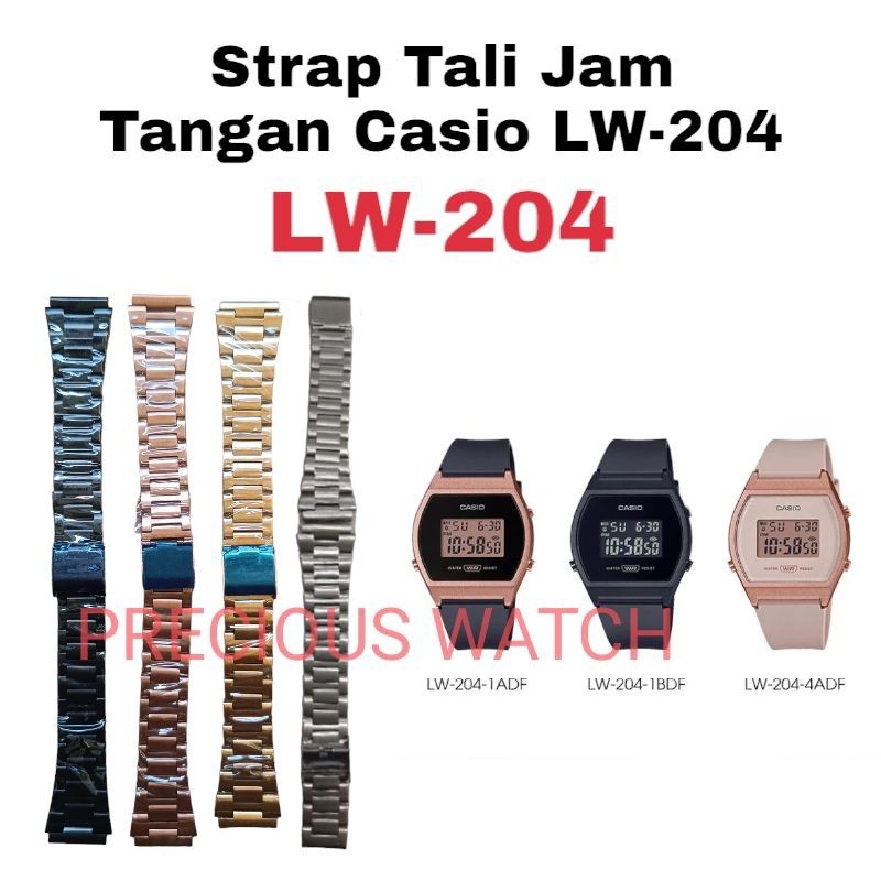 Strap tali jam tangan stainless original utk jam tangan Casio LW-204 casio LW204 casio LW 204