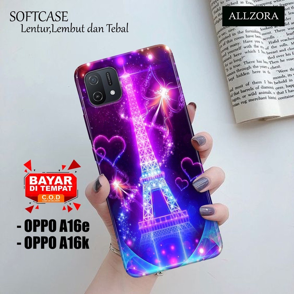 Softcase Hp Oppo A16e / Oppo A16k Terbaru  - Fashion Case PARIS - Case Oppo A16e / Oppo A16k - Cassi
