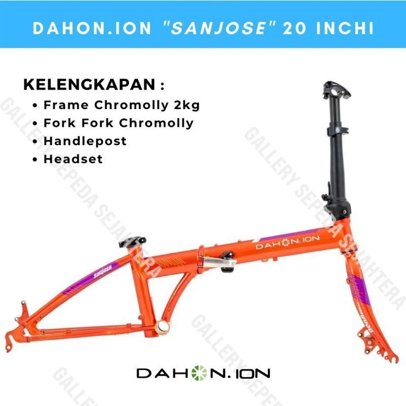 Frame sepeda lipat dahon ion sanjose