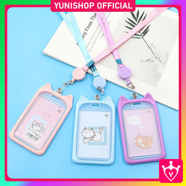 

Holder Name Tag Lanyard Id Card Karakter Kucing Tali Gantungan MRT Busway E-Money Sekolah TS-30