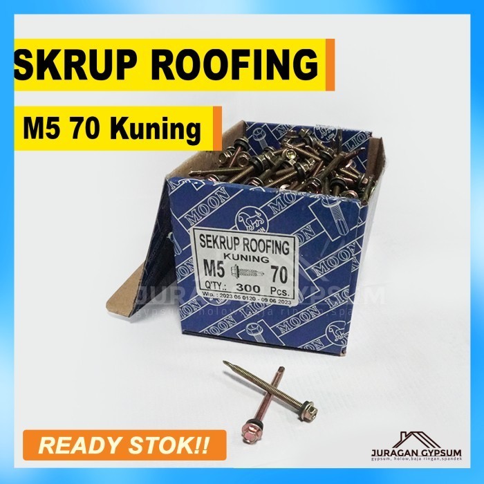 Skrup Roofing M5 x 70  7cm | Sekrup spandek moon lion 7 cm