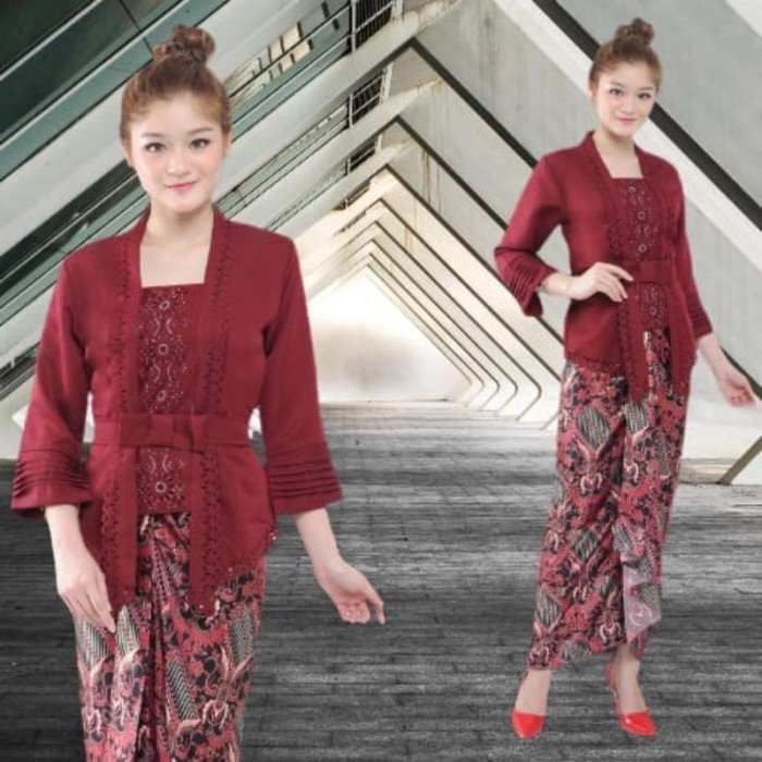 

promo ✨ -Kebaya Kutu Baru Amora laser cut - milo, XXL