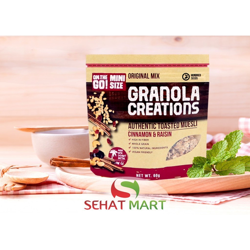 

Granola Creations - Granola Dark Chocolate Banana / Cinnamon Raisin / Peanut Butter & Chocolate - 60gr - 2024