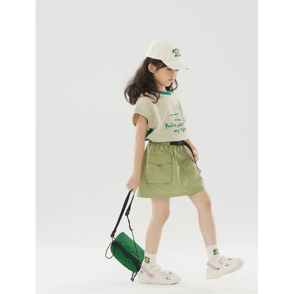 Oneset Rok Cargo Anak Setelan Import Anak Perempuan Setelan Rok Cargo Anak Perempuan Import Premium