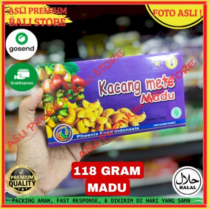 

OLEH OLEH MAKANAN CEMILAN CAMILAN SNACK KULINER KHAS ASLI ORI ORIGINAL LOMBOK KACANG METE MEDE MADU 118 GRAM GR