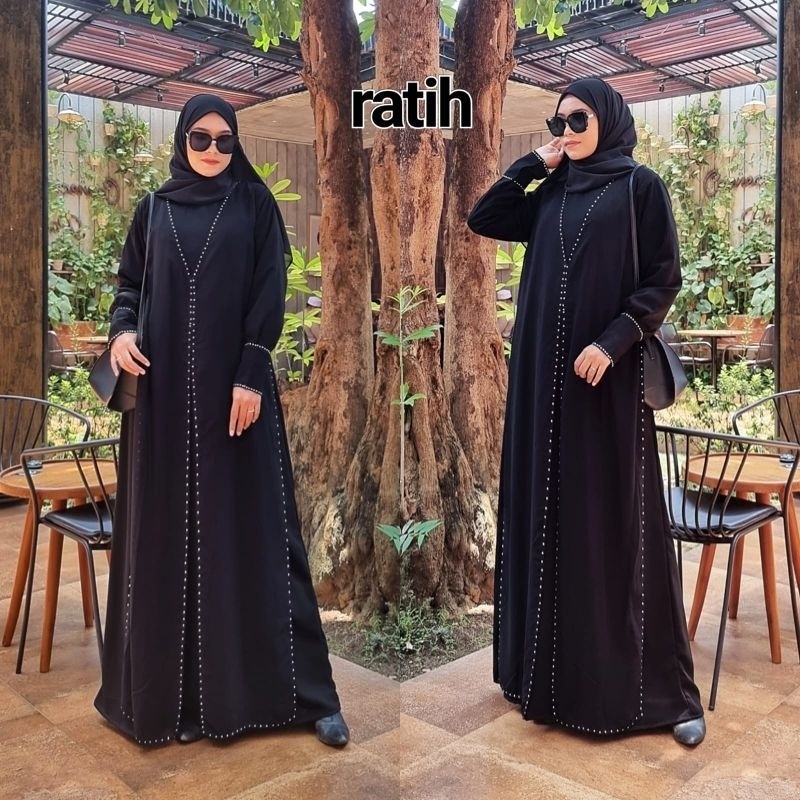 ADEM HALUS & LEMBUT // Abaya Gamis Hitam Maxi Dress Arab Saudi Bordir Zephy Turki Dubai Turkey India