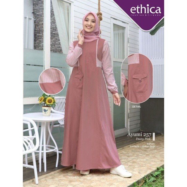 BIG DAY SALE GAMIS ETHICA TERBARU AYUMI 257AYUMI 260 DUSTY PINK • AYUMI 260 WARM SAND
