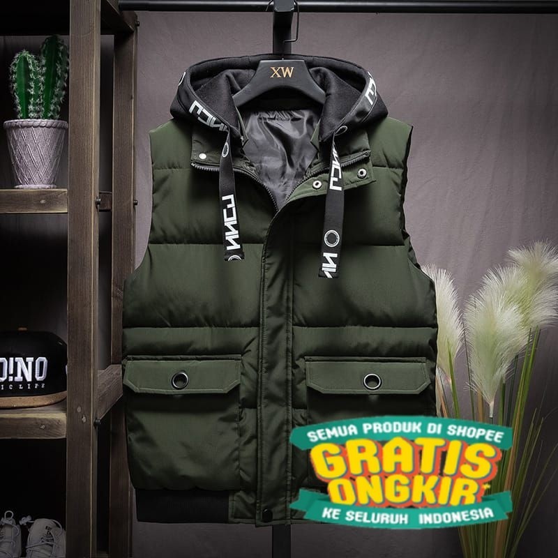 Rompi Perasut Pria Motor Pelindung Dada Anti Air Angin Hujan Touring Safety Tebal Waterproof Casual 