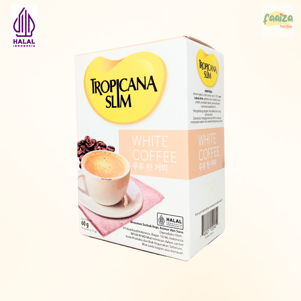 

Tropicana Slim White Coffee 60gr (4 sch @15gr) Kopi Bubuk Tanpa Gula