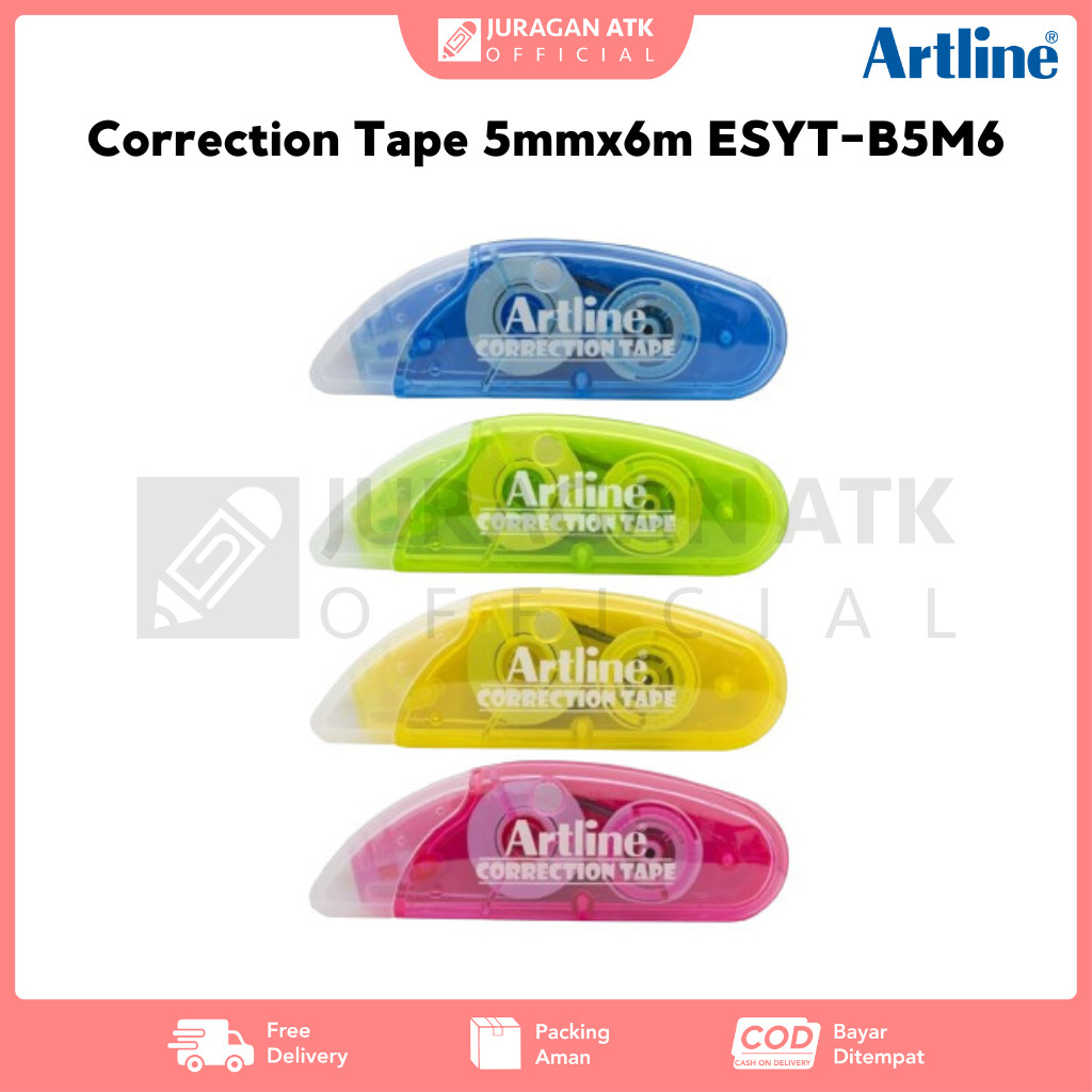 

Correction Tape/ Pita Koreksi Tip-Ex Artline 5mmx6m ESYT-B5M6