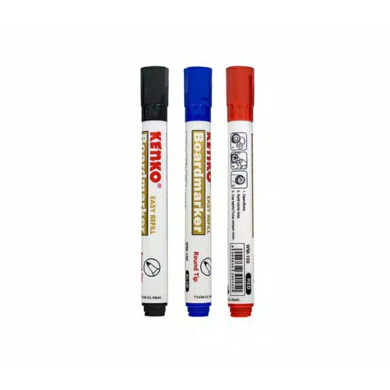 

SPIDOL PAPAN TULIS WHITEBOARD MARKER BISA DIHAPUS - KENKO WM-100