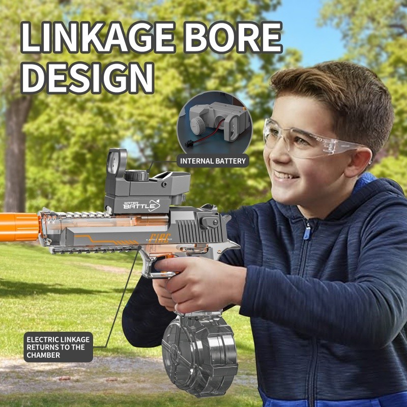 Mainan Pistol Air/Mainan Anak-anak 2024 Baru Linkage Pistol Air Elektrik Otomatis Rambut Terus Mener