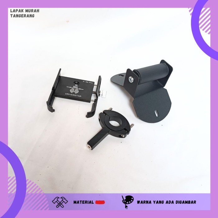 PAKET HOLDER HP BREKET BRACKET GPS HOLDER HP MOTOR YAMAHA NMAX NEW COVER STANG MOTOR NMAX BARU HOLDE
