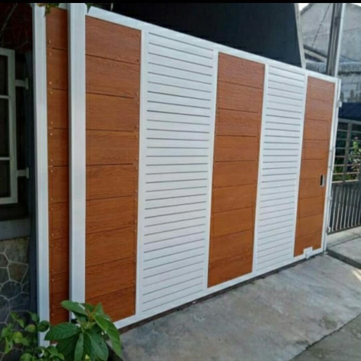 pagar grc motif kayu