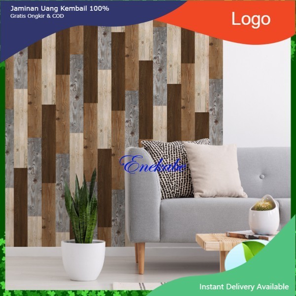 1 SET 4 LEMBAR Stiker Keramik 3D DIY Stiker Lantai Stiker Dinding Dekorasi Motif 3 dimensi