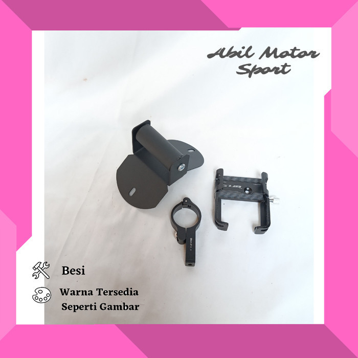 PAKET HOLDER HP BREKET BRACKET GPS HOLDER HP MOTOR YAMAHA NMAX NEW COVER STANG MOTOR NMAX BARU HOLDE