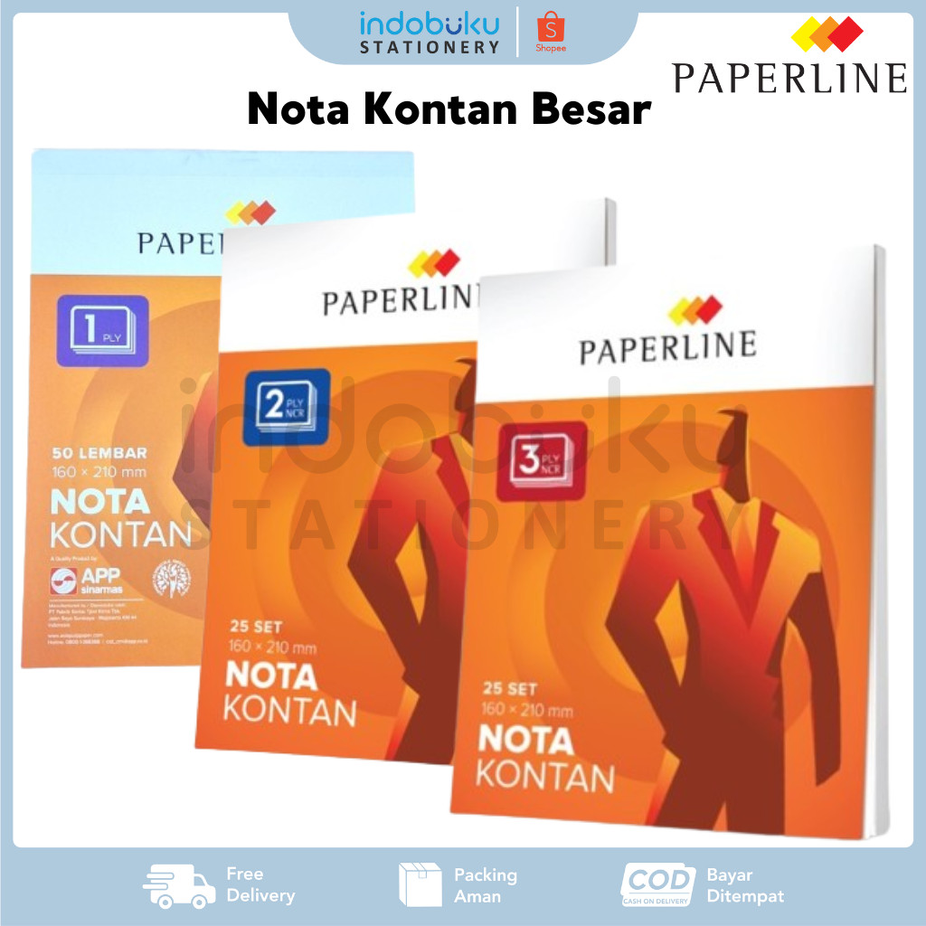 

Nota Kontan Besar Paperline Nota Tulis 1 Ply/ 2 Ply/ 3 Ply