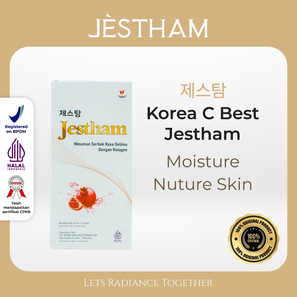 - Jestham Korea C Best Minuman Serbuk Rasa Delima Collagen Drink