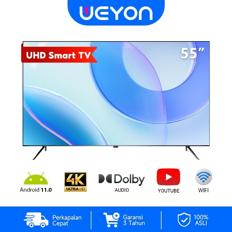 SPESIAL PROMO 70% Weyon Smart TV LED 55 inch tv Digital 55 inch tv Android Televisi YouTube - WiFi